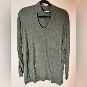 PROMESA Pine Green Lightweight Long-sleeve Tunic Sweater Sz M